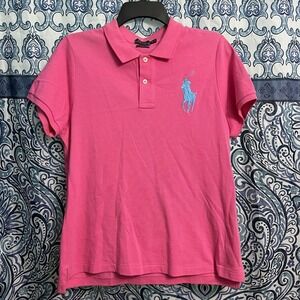 Polo Ralph Lauren Shirt Kids Youth XL 18-20 Big Pony Pink Easter Skinny Polo